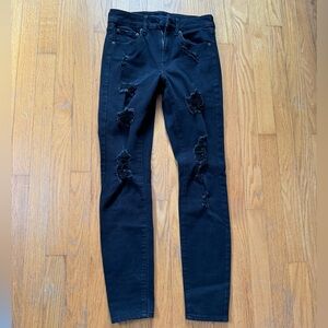 Aeropostale black ripped jeans women’s